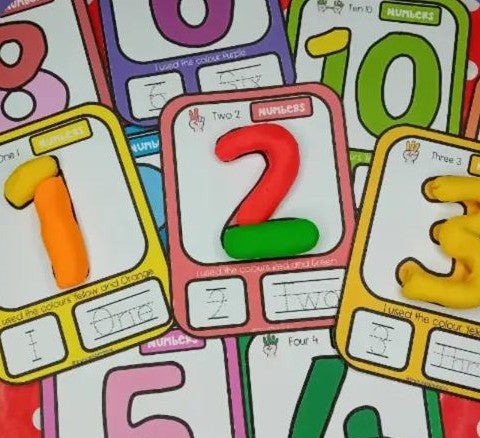 Numbers 1-10 Playdough Mats