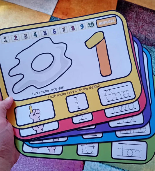 Build and Count Numbers 1-10 Playdough Mats